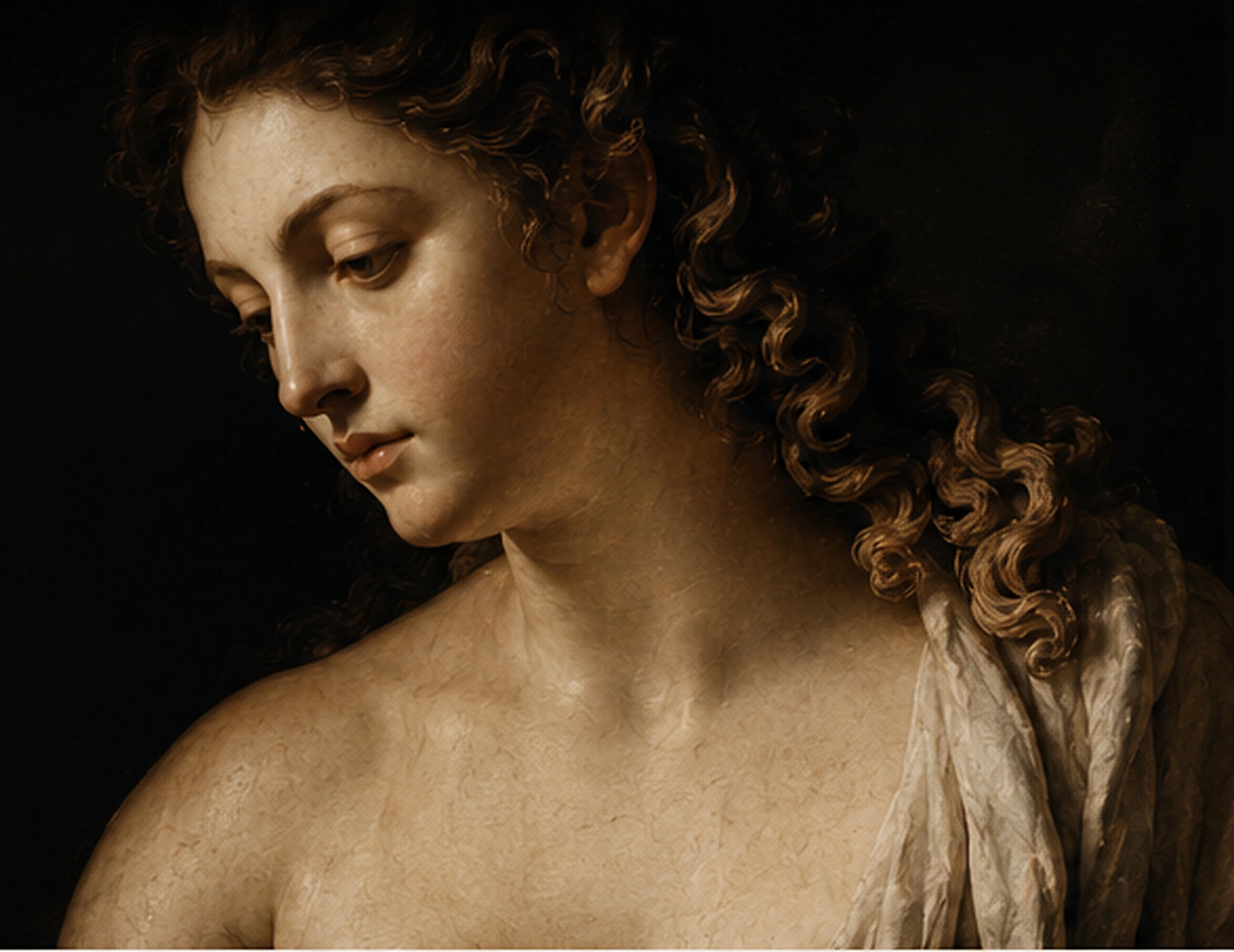 Editorial portrait in museum lighting